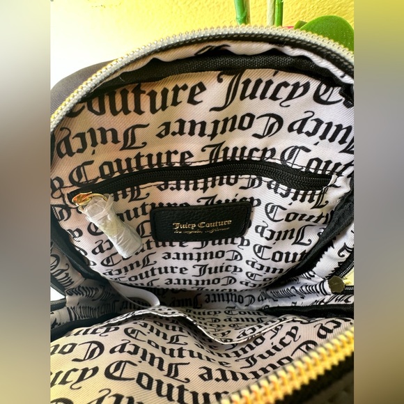 Juicy Couture Beautiful Black with Cherries Nylon Sling Purse - Picture 4 of 9